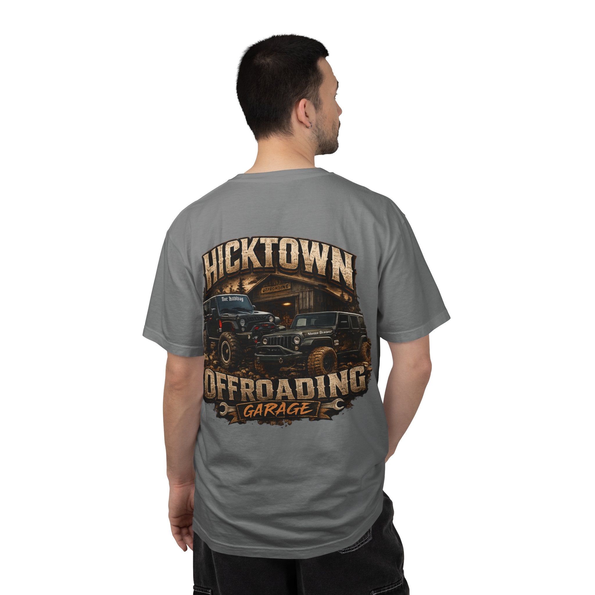 Hicktown Offroading Garage T-Shirt featuring Doc Holliday and Monkey Business