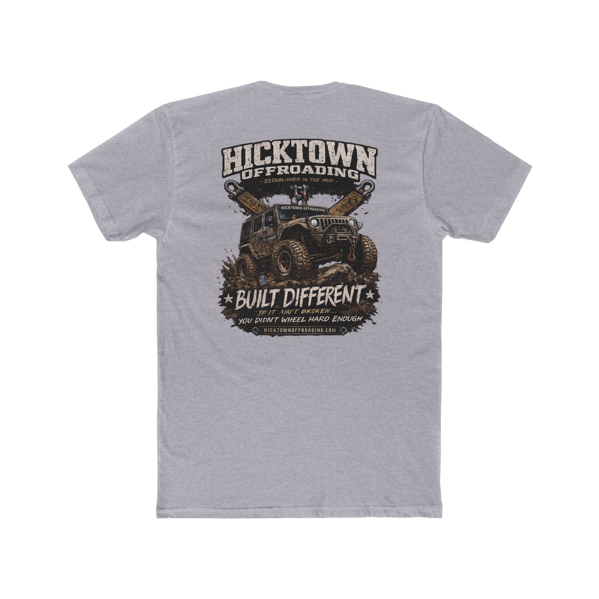 Hicktown Offroading Tee — "Built Different" Jeep Graphic T-Shirt