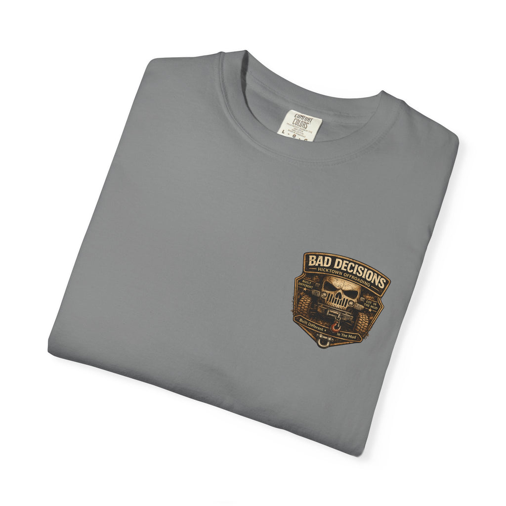 Bad Decisions Offroad T-Shirt — 'Mud • Mayhem • Memories' Jeep Skull Graphic