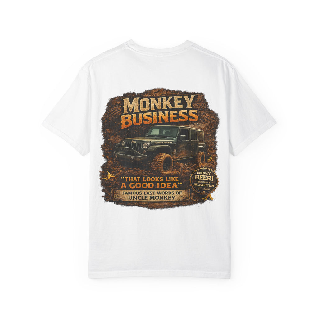 Monkey Business Jeep T-Shirt — Vintage Off-Road Graphic Tee
